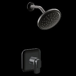 MOEN UT4812EPBL Rizon Rizon Matte black M-CORE 4-Series shower only, Matte Black