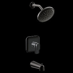 MOEN UT4813EPBL Rizon Rizon Matte black M-CORE 4-Series tub/shower, Matte Black