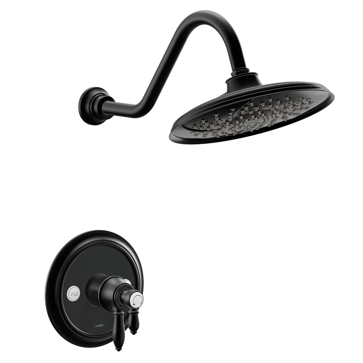 MOEN UTS43102EPBL Weymouth M-Core 4-Series Shower Trim - Matte Black