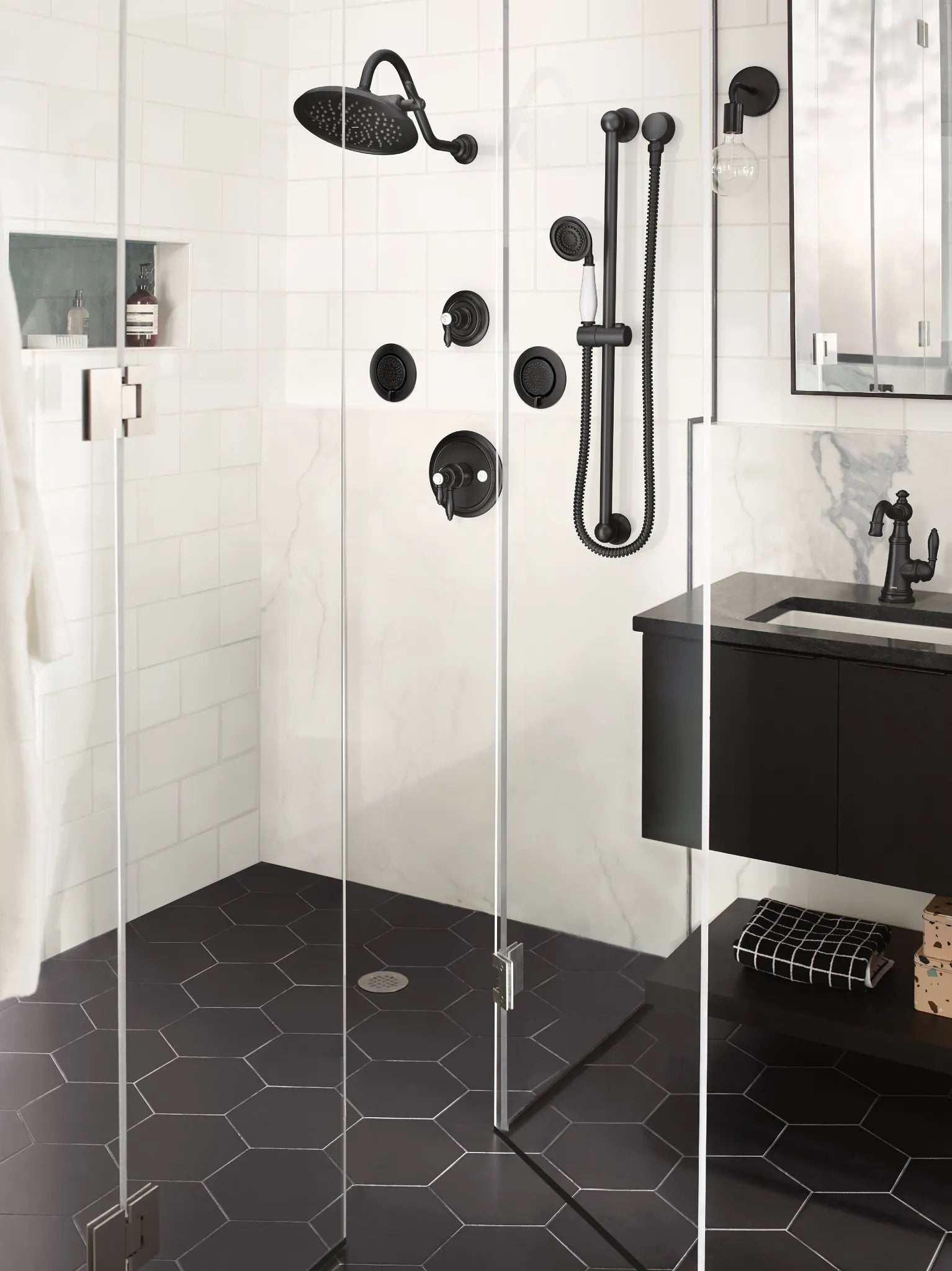 MOEN UTS43102EPBL Weymouth M-Core 4-Series Shower Trim - Matte Black