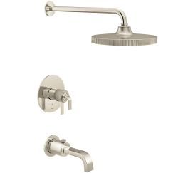 MOEN Cambium Brushed nickel/polished nicke M-CORE 2 series tub/shower - Brushed Nickel/Polished Nickel, UTS4583EPNLBN