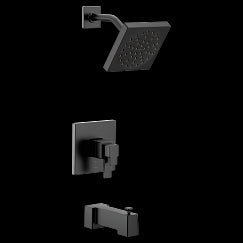 MOEN UTS4713EPBL 90 Degree Matte black M-CORE 4-Series tub/shower, Matte Black