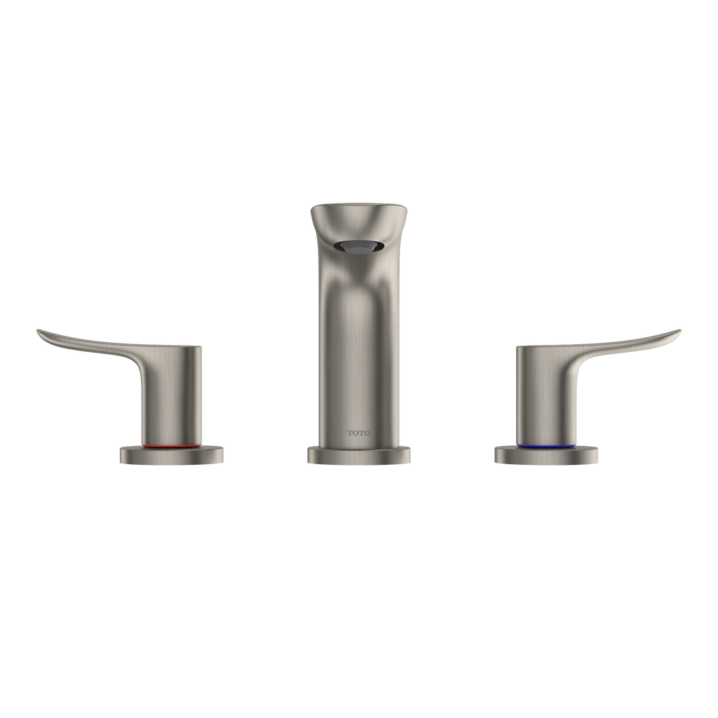 TOTO TLG01201U#BN Go Series 1.2 Gpm Two Handle Widespread Bathroom Sink Faucet With Drain Assembly - Brushed Nickel