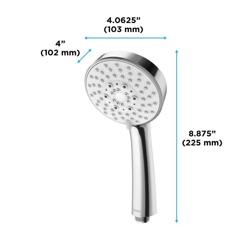 TOTO TBW01020U4#CP L Series 1.75 GPM Multifunction 4 inch Modern Round Handshower , Polished Chrome