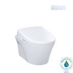 TOTO CWT4264736CMFGA#MS Washlet+ Ap Wall-Hung Elongated Toilet With S7A Contemporary Bidet Seat And Duofit In-Wall 0.9 And 1.28 Gpf Auto Dual-Flush Tank System - Matte Silver