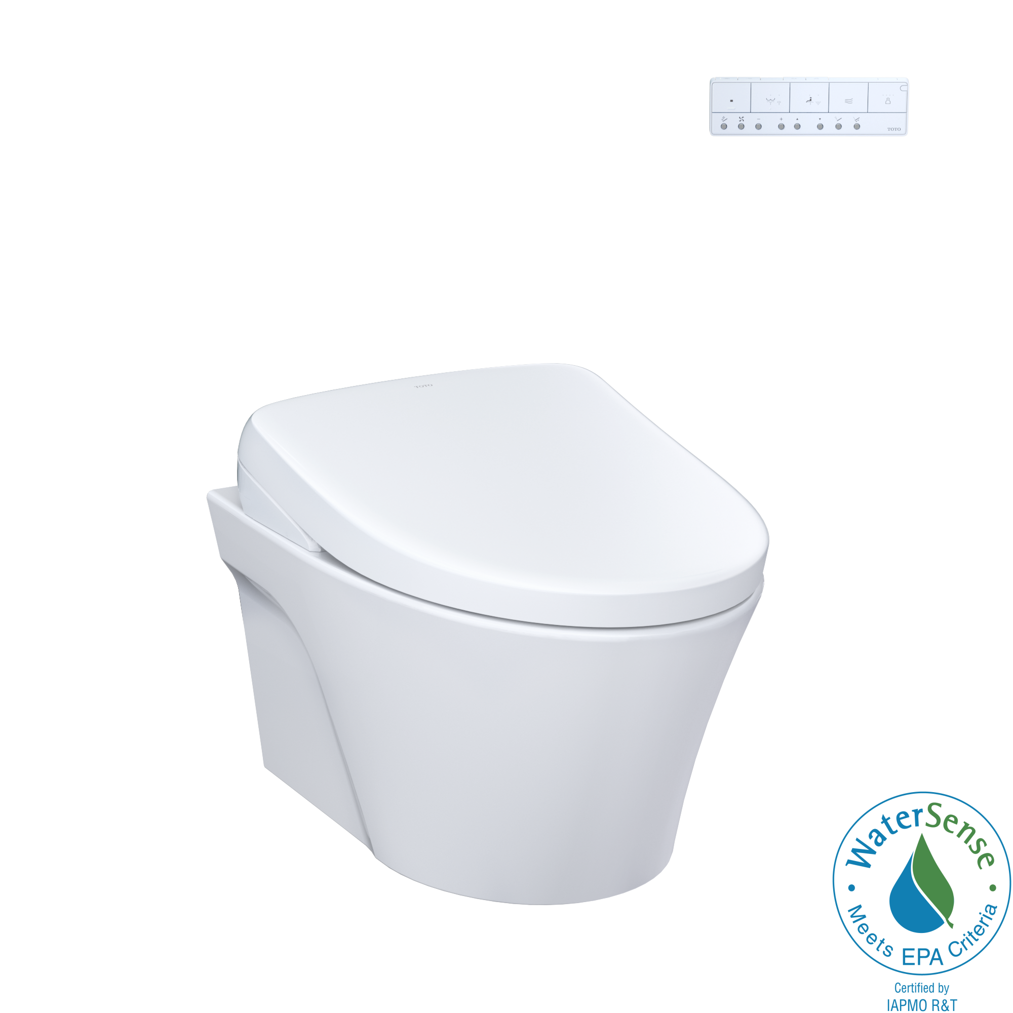TOTO CWT4264736CMFGA#MS Washlet+ Ap Wall-Hung Elongated Toilet With S7A Contemporary Bidet Seat And Duofit In-Wall 0.9 And 1.28 Gpf Auto Dual-Flush Tank System - Matte Silver