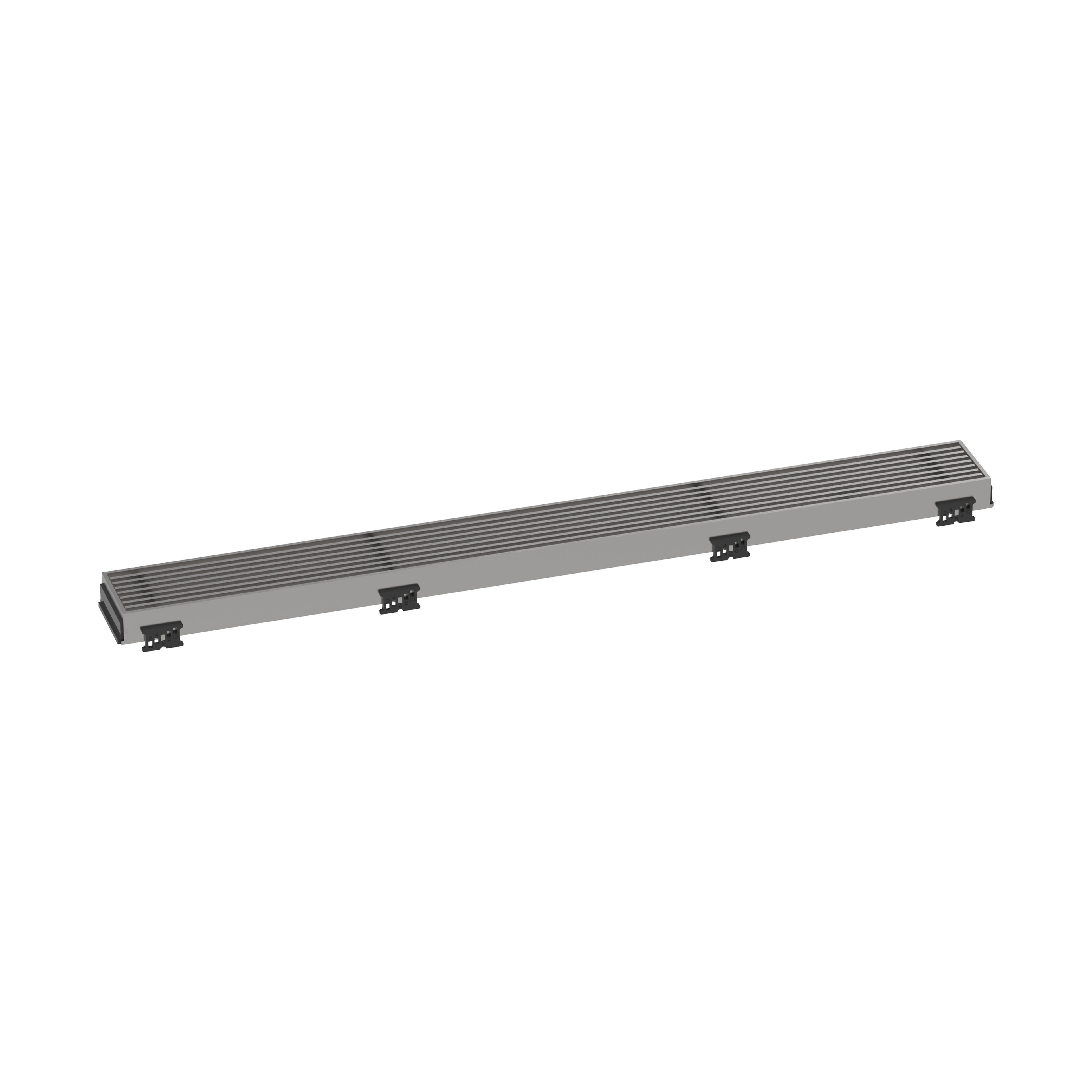 HANSGROHE 56117801 RainDrain Match Boardwalk Trim Broadwalk 27 5/8" with Height Adjustable Frame - Brushed Stainless Steel