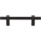 JEFFREY ALEXANDER 698-96MB Larkin Knurled Ends 96 mm Center-to-Center Bar Pull - Matte Black