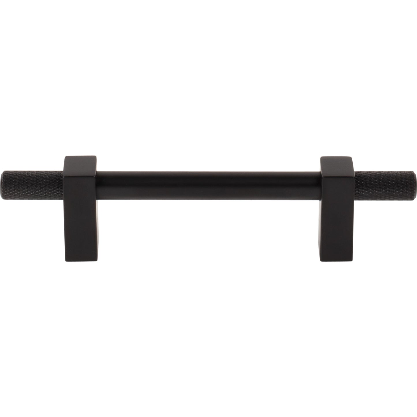 JEFFREY ALEXANDER 698-96MB Larkin Knurled Ends 96 mm Center-to-Center Bar Pull - Matte Black