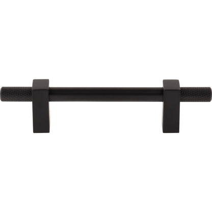 JEFFREY ALEXANDER 698-96MB Larkin Knurled Ends 96 mm Center-to-Center Bar Pull - Matte Black