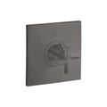 AXOR 39716341 Citterio Thermostatic Trim HighFlow with Cross Handle - Brushed Black Chrome
