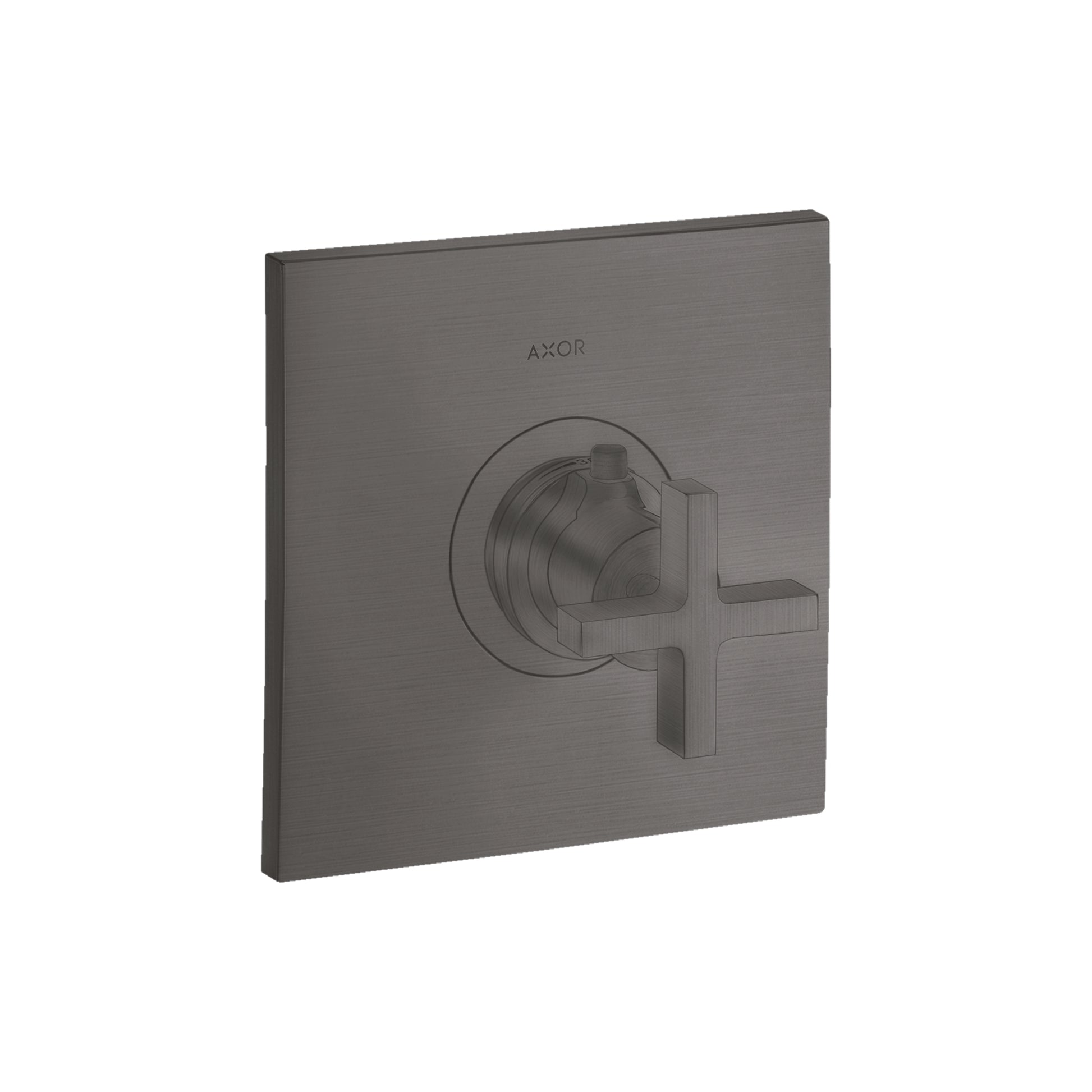 AXOR 39716341 Citterio Thermostatic Trim HighFlow with Cross Handle - Brushed Black Chrome