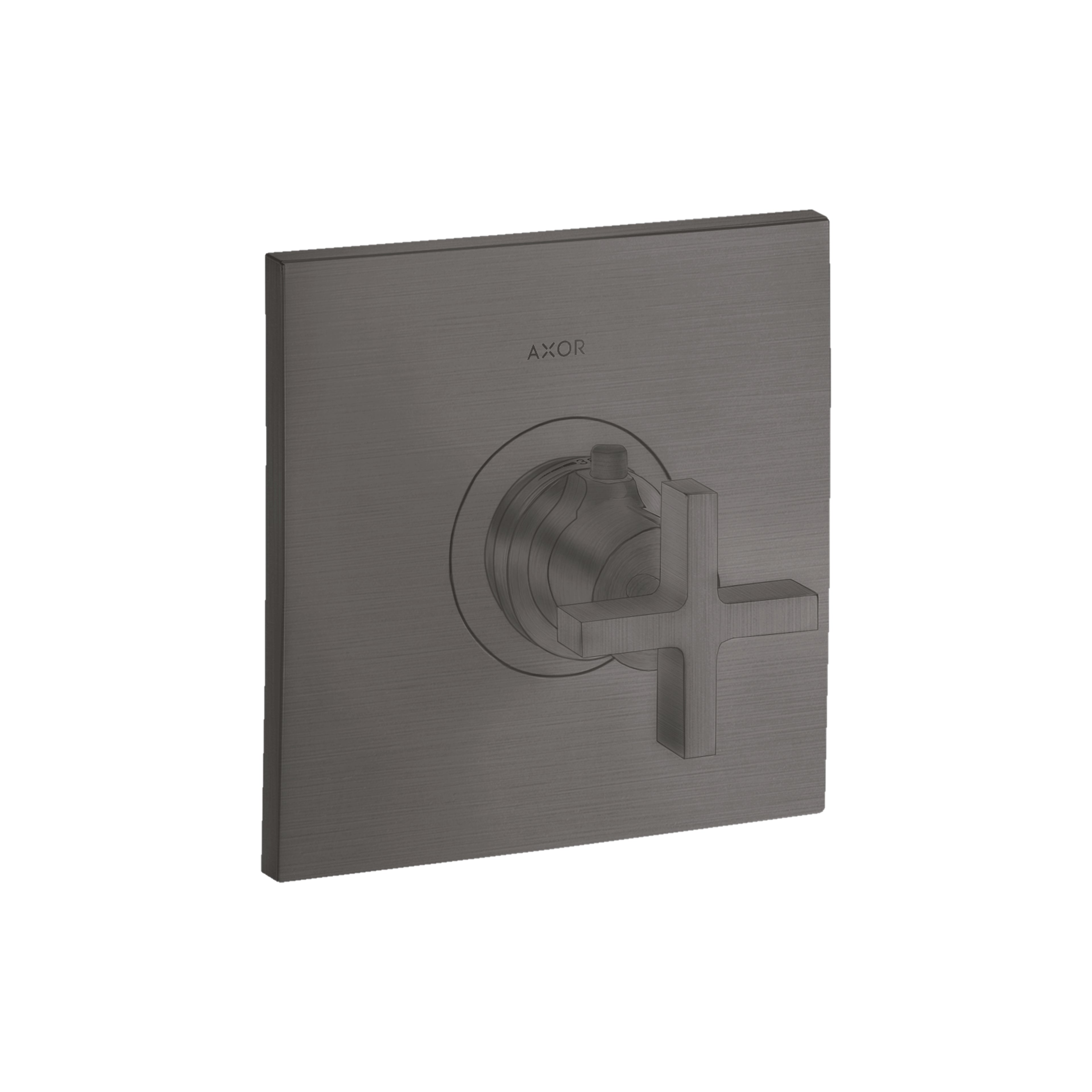 AXOR 39716341 Citterio Thermostatic Trim HighFlow with Cross Handle - Brushed Black Chrome