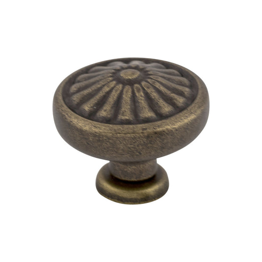 TOP KNOBS M1597 Flower 1 1/4" Diameter Round Knob - German Bronze