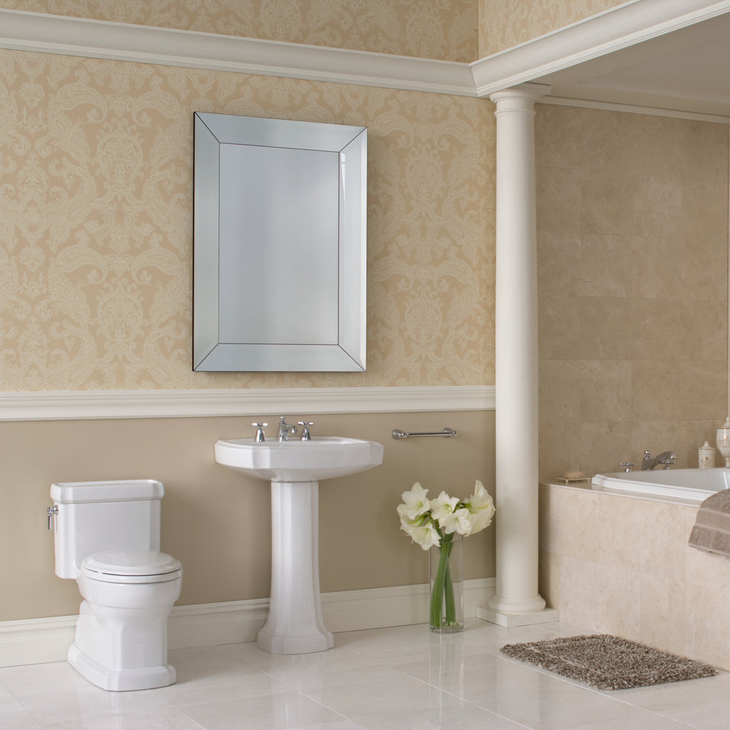 TOTO MS974224CEFG#01 Eco Guinevere Elongated 1.28 Gpf Universal Height Skirted Toilet With Cefiontect And Softclose Seat - Cotton White
