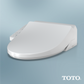 TOTO SW3004#01 WASHLET A2  Electronic Bidet Toilet Seat with Heated Seat and SoftClose Lid , Cotton White