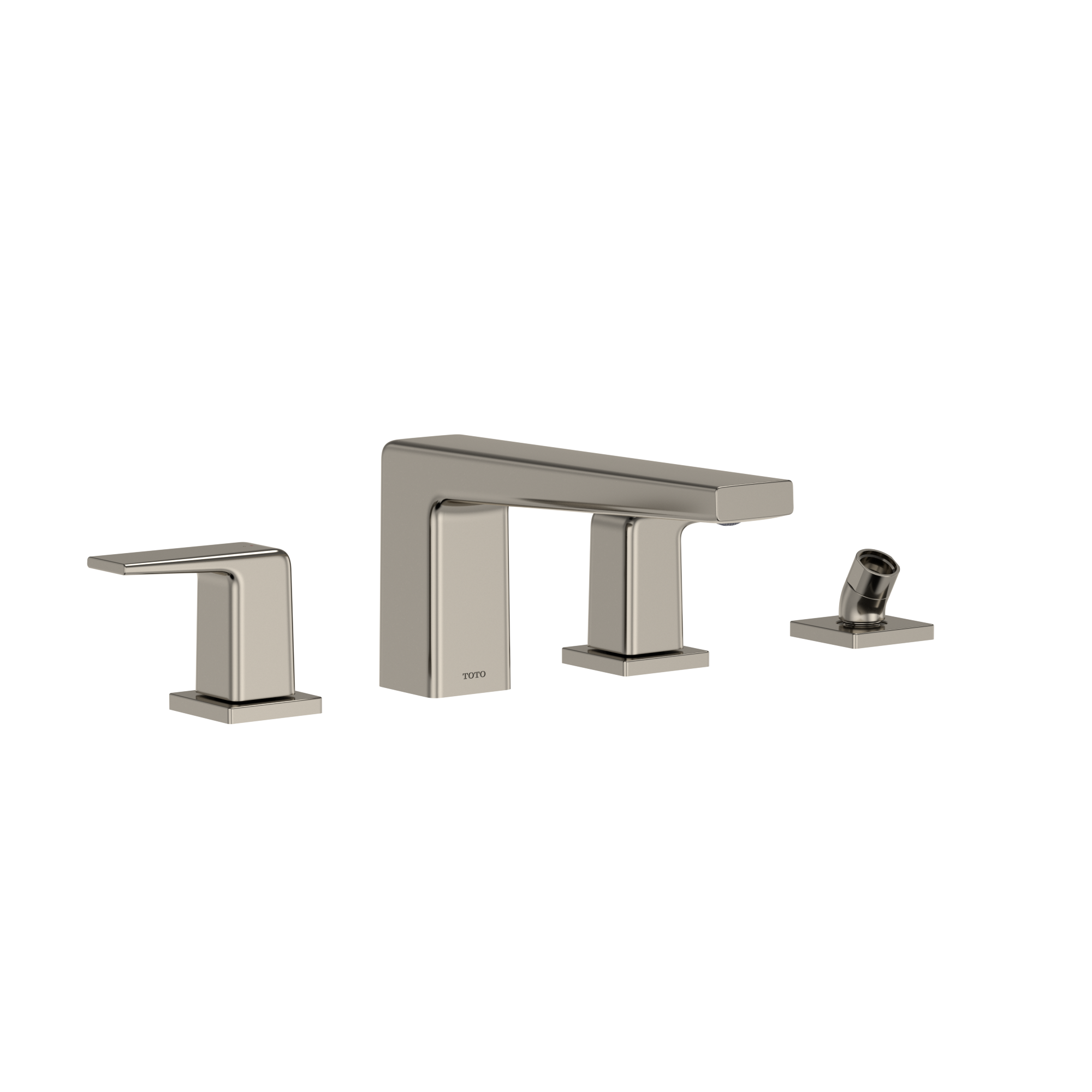 TOTO TBG10202U#PN Gb Two-Handle Deck-Mount Roman Tub Filler Trim With Handshower - Polished Nickel