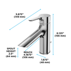 TOTO TLS01301U#CP Tls01301U#Cp Lb Series 1.2 Gpm Single Handle Bathroom Sink Faucet With Drain Assembly - Polished Chrome