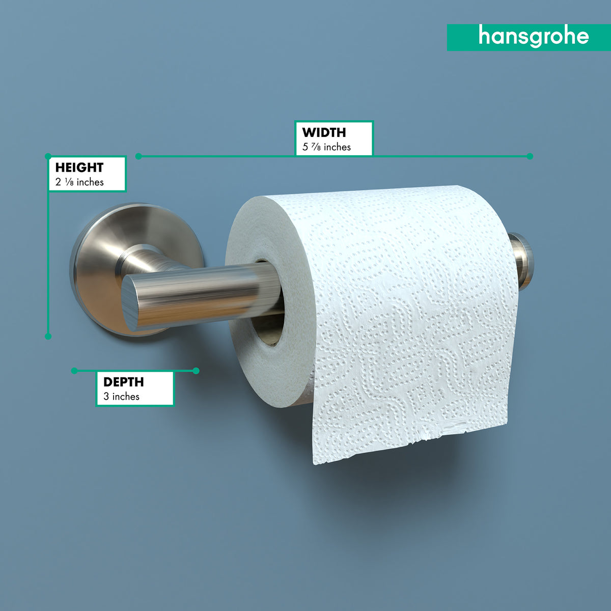 HANSGROHE 41726000 Logis Universal Toilet Paper Holder without Cover - Chrome