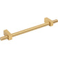 JEFFREY ALEXANDER 598-160BG Larkin Knurled Center 160 mm Center-to-Center Bar Pull - Brushed Gold