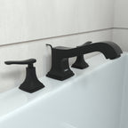 HANSGROHE 31428671 Metropol Classic 3-Hole Roman Tub Set Trim with Lever Handles - Matte Black