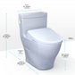 TOTO MW6244726CEFGA#01 WASHLET+ Legato One-Piece Elongated 1.28 GPF Toilet with Auto Flush S7 Contemporary Bidet Seat , Cotton White