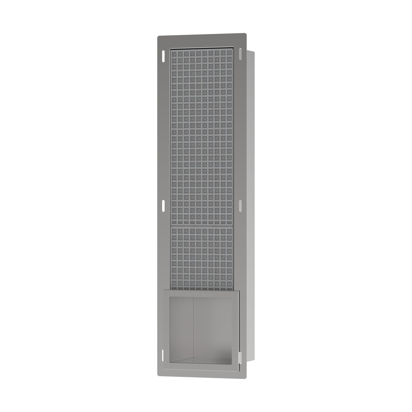 HANSGROHE 56058800 XtraStoris Original Recessed Toilet Paper Holder with Storage & Tileable Door - Brushed Stainless Steel