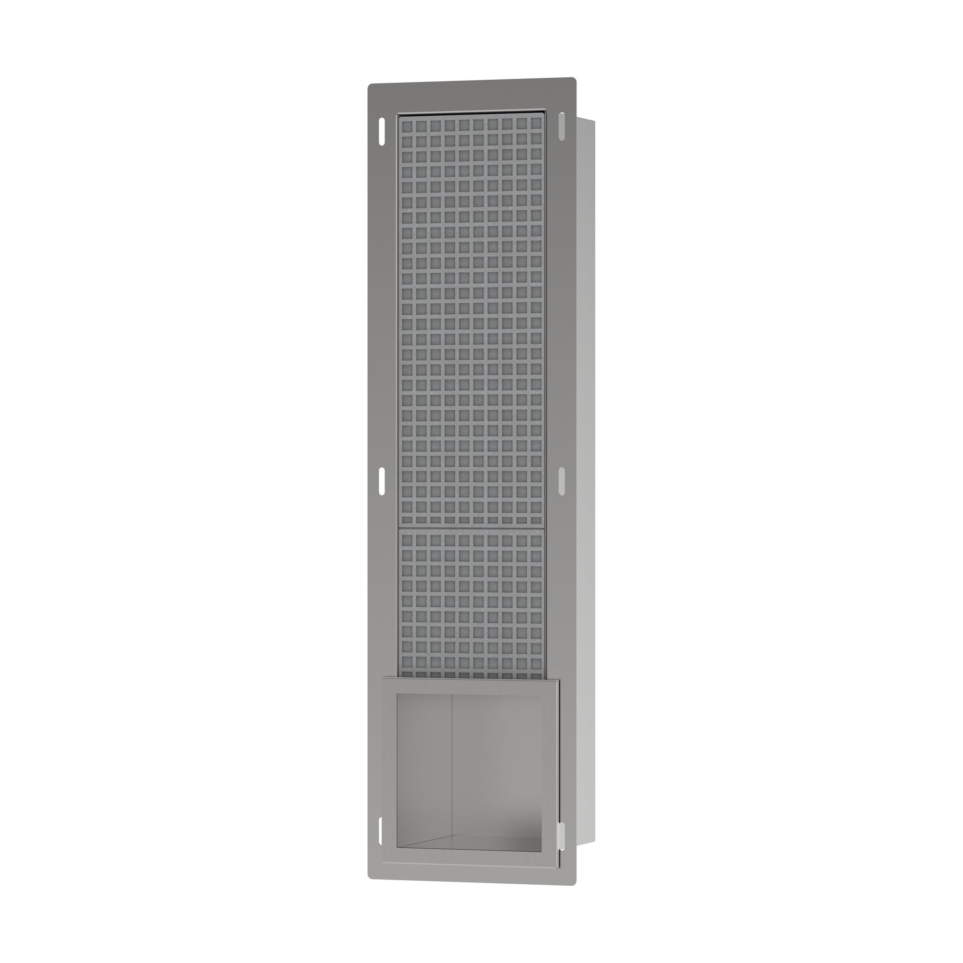 HANSGROHE 56058800 XtraStoris Original Recessed Toilet Paper Holder with Storage & Tileable Door - Brushed Stainless Steel