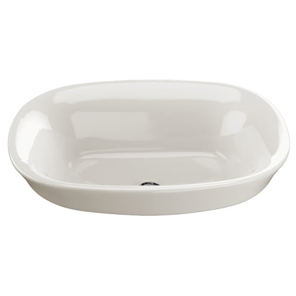 TOTO LT480G#11 Maris Oval Semi-Recessed Vessel Bathroom Sink With Cefiontect - Colonial White