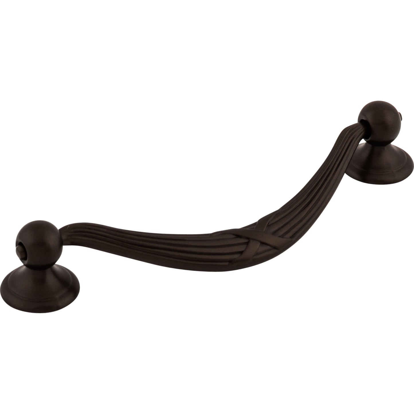 TOP KNOBS M934 Ribbon & Reed 5 1/16" Center to Center Drop Handle - Oil Rubbed Bronze