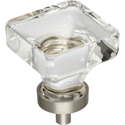 JEFFREY ALEXANDER G140L-SN Harlow 1-3/8" Length Square Knob - Satin Nickel