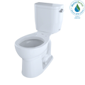 TOTO CST243EFR#01 Entrada Two-Piece Round 1.28 Gpf Universal Height Toilet With Right-Hand Trip Lever - Cotton White
