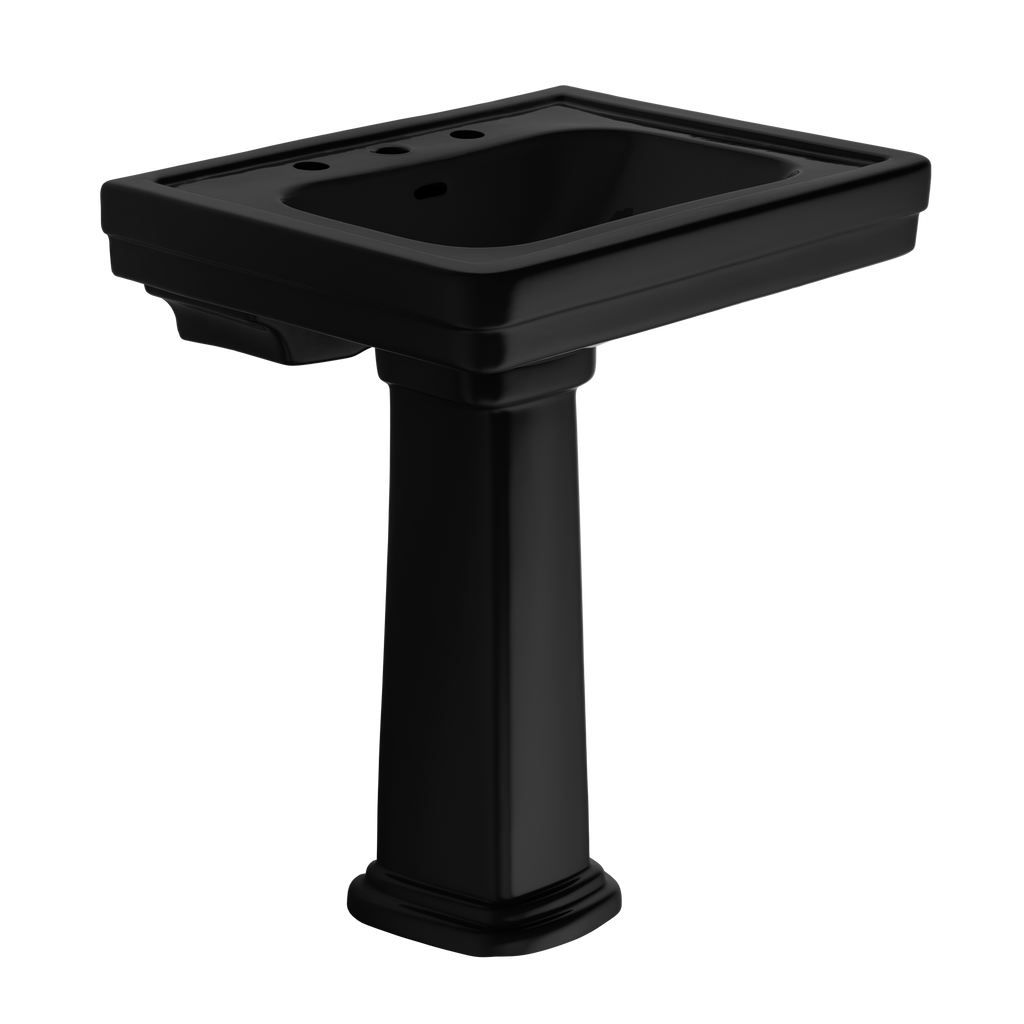 TOTO LPT530.8N#51 Promenade 27-1/2" X 22-1/4" Rectangular Pedestal Bathroom Sink For 8 Inch Center Faucets - Ebony