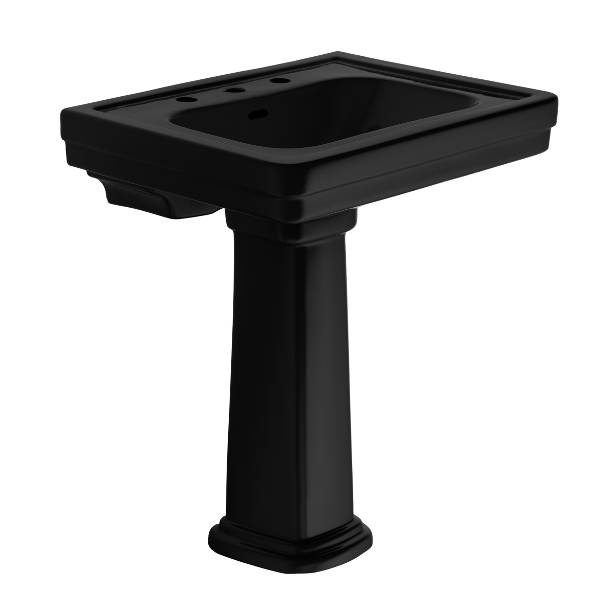 TOTO LPT530.8N#51 Promenade 27-1/2" X 22-1/4" Rectangular Pedestal Bathroom Sink For 8 Inch Center Faucets - Ebony