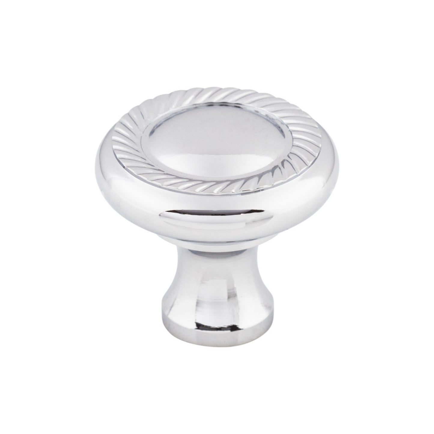 TOP KNOBS M325 Swirl Cut 1 1/4" Diameter Round Knob - Polished Chrome