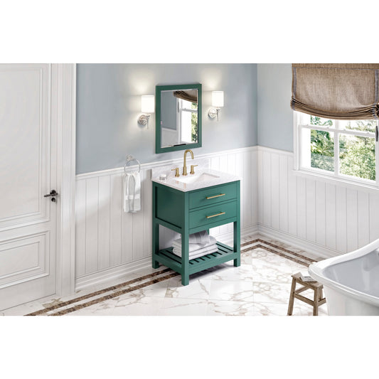 JEFFREY ALEXANDER MIR2ADL-24-GN 24 W x 1" D x 28" H Forest Green Adler mirror , Green