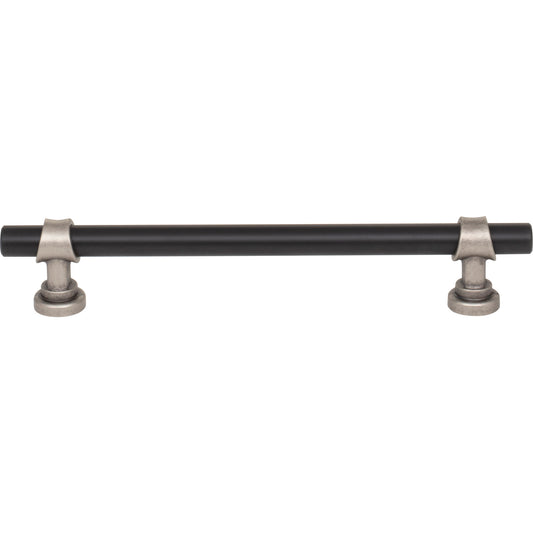 TOP KNOBS M2730 Bit 6 5/16" Center to Center Bar Pull - Flat Black and Pewter Antique