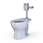 TOTO CT725CUF#01 Tornado Flush Commercial Flushometer Floor-Mounted Universal Height Toilet - Cotton White