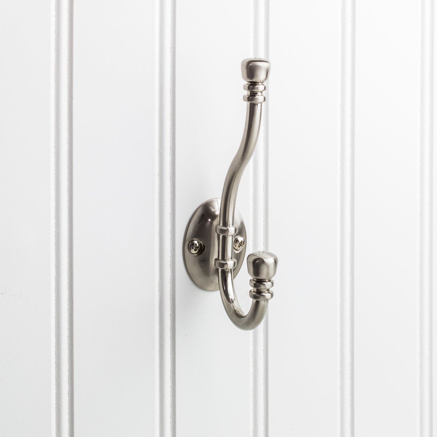 ELEMENTS YD50-518SN Elements Wall Double Hook - Satin Nickel