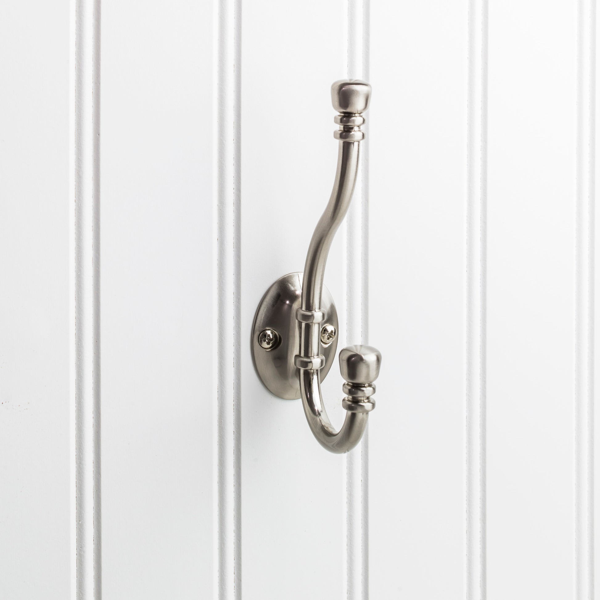 ELEMENTS YD50-518SN Elements Wall Double Hook - Satin Nickel