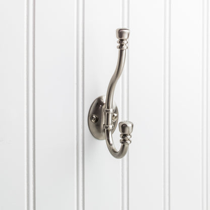 ELEMENTS YD50-518SN Elements Wall Double Hook - Satin Nickel