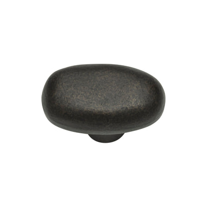 ATLAS 332-ORB Distressed 1 11/16" Length Oval Knob - Oil Rubbed Bronze