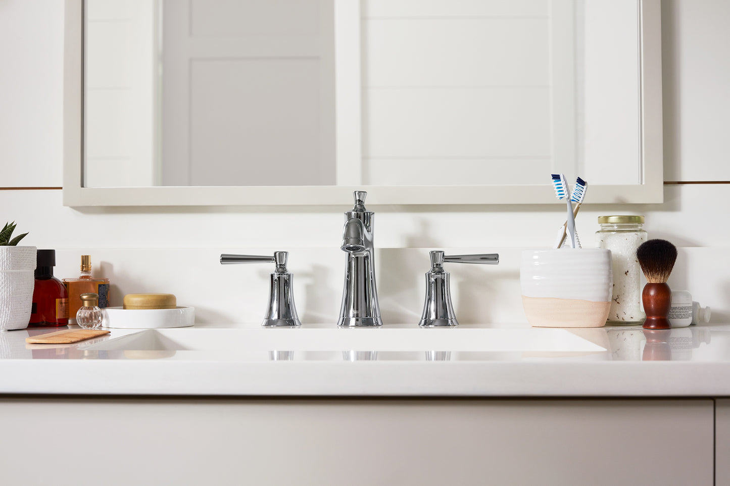 HANSGROHE 04774000 Chrome Joleena Transitional Widespread Bathroom Faucet 1.2 GPM