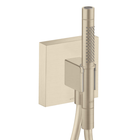 AXOR ShowerSolutions Handshower Holder with Outlet 5" x 5" with Handshower, 1.75 GPM in Brushed Nickel