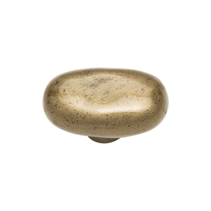 ATLAS 332-CM Distressed 1 11/16" Length Oval Knob - Champagne