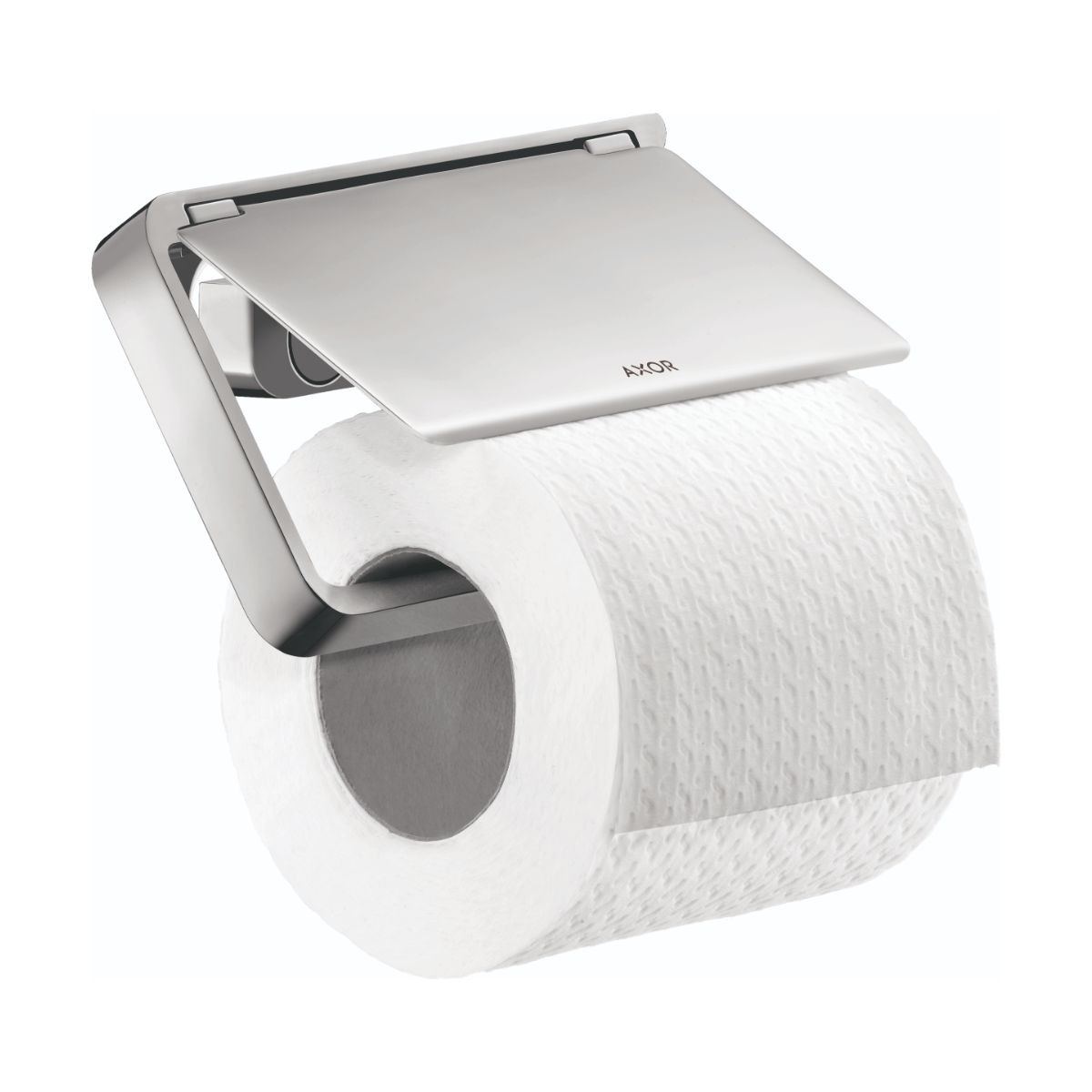 AXOR 42836000 Universal SoftSquare Toilet Paper Holder with Cover - Chrome
