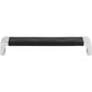 ATLAS 3151-BL Paradigm 6 5/16" Center to Center Bar Pull - CH & Black Leather