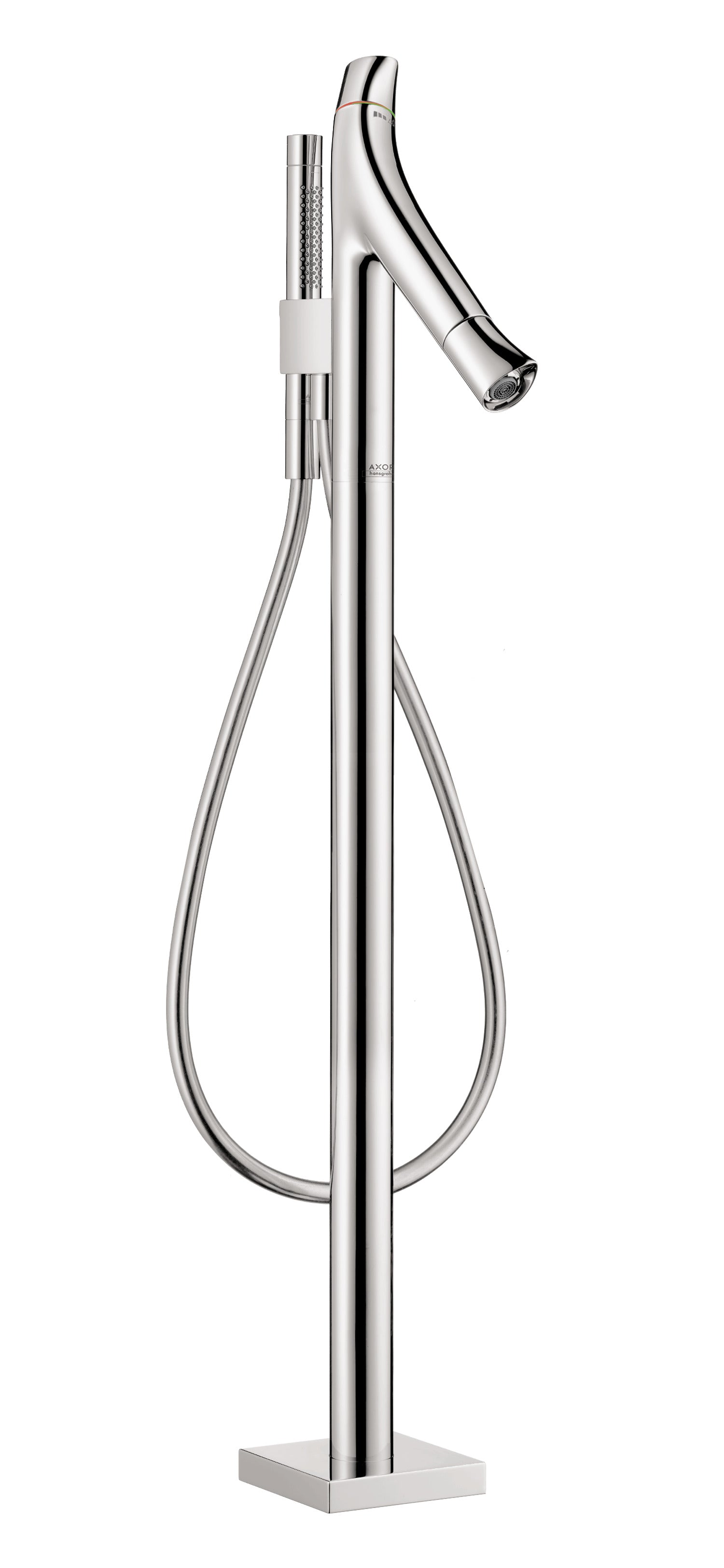 AXOR Starck Organic Thermostatic Freestanding Tub Filler Trim with 1.75 GPM Handshower in Chrome