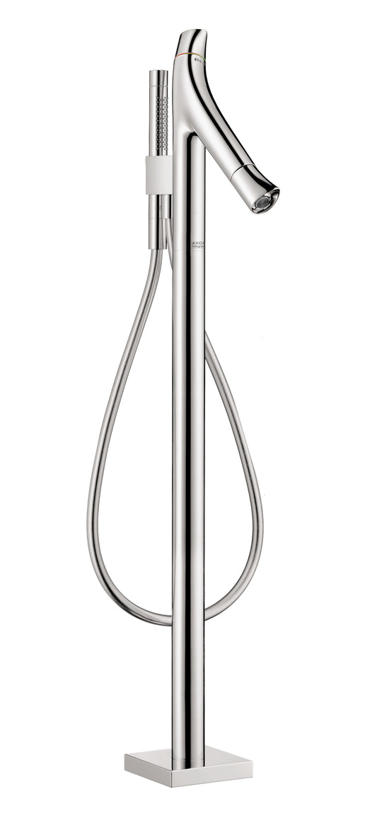 AXOR Starck Organic Thermostatic Freestanding Tub Filler Trim with 1.75 GPM Handshower in Chrome