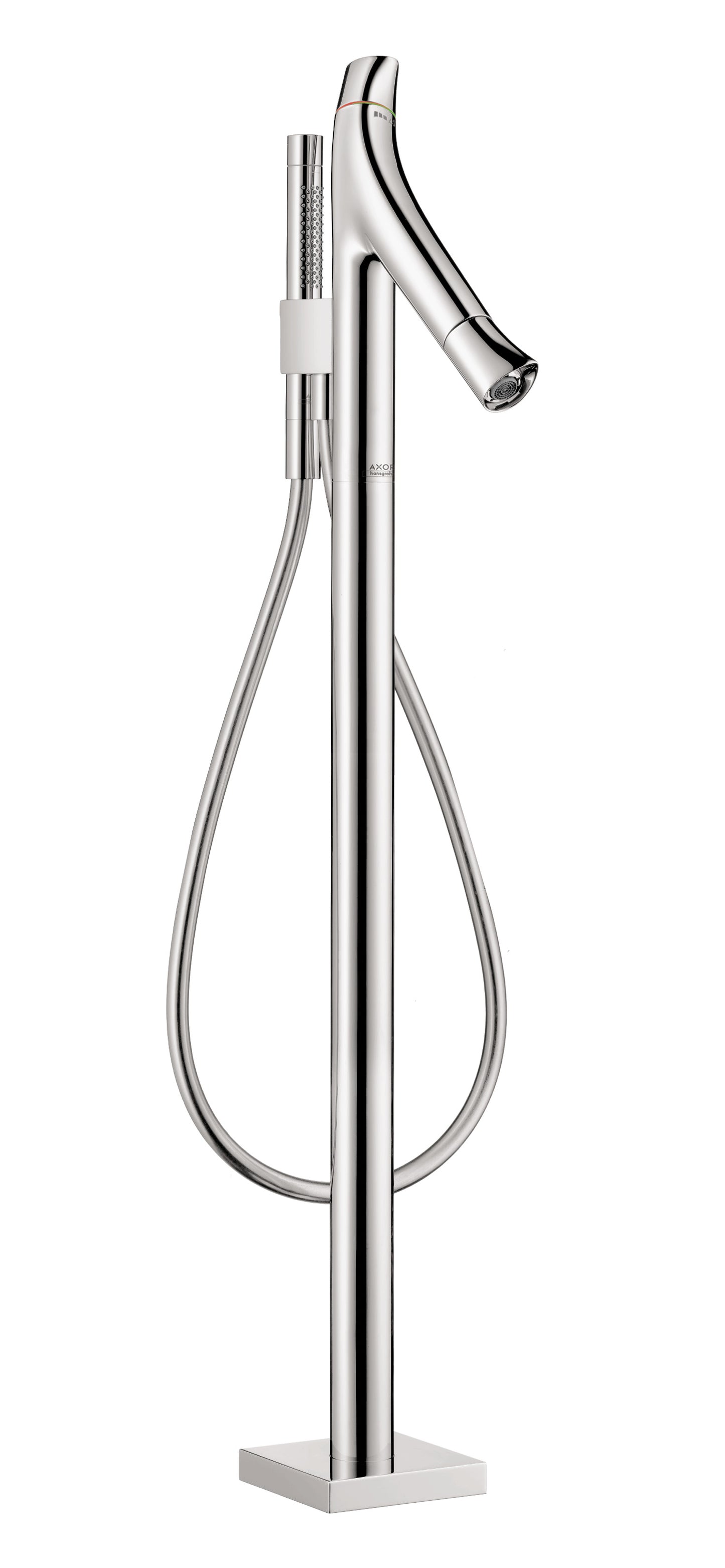 AXOR 12018001 Starck Organic Thermostatic Freestanding Tub Filler Trim with 1.75 GPM Handshower - Chrome